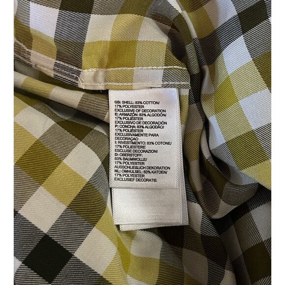 The North Face Blue Brown Mustard Cream Plaid Cotton Button Down Shirt Large - Picture 8 of 11